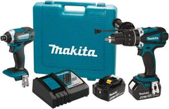 Makita - 18 Volt Cordless Tool Combination Kit - Includes 1/2" Hammer Drill/Driver & Impact Driver, Lithium-Ion Battery Included - A1 Tooling