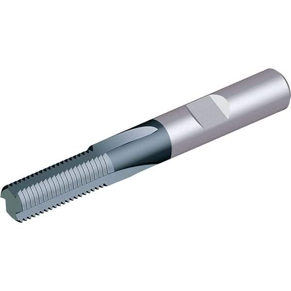 Vargus - 1-7/8-4-1/2 Thread, 3/4" Shank Diam, TiAlN Coating, Solid Carbide Straight Flute Thread Mill - 5 Flutes, 4-3/32" OAL, 1-7/8" Min Noml Diameter - A1 Tooling