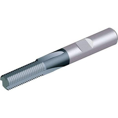 Vargus - 1/4-19 Thread, 5/16" Shank Diam, TiAlN Coating, Solid Carbide Straight Flute Thread Mill - 3 Flutes, 2.48" OAL, 1/4" Min Noml Diameter - A1 Tooling