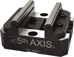 5th Axis - 125mm Jaw Width, 74mm High x 125mm Long x 125mm Wide Vise - For Use with 5 Axis Workholding Systems - A1 Tooling