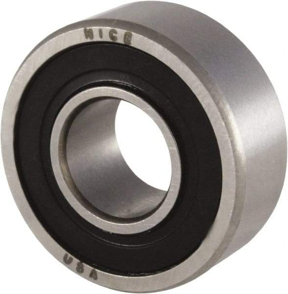 Nice - 5/16" Bore Diam, 7/8" OD, Double Seal Precision Ground Radial Ball Bearing - 11/32" Wide, 1 Row, Round Bore, 255 Lb Static Capacity, 644 Lb Dynamic Capacity - A1 Tooling