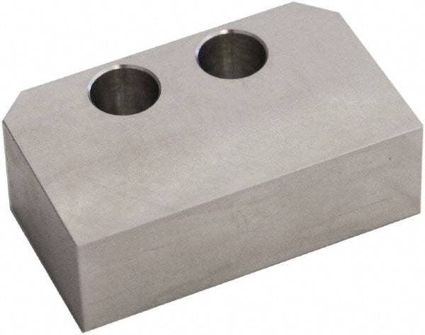 5th Axis - 3" Wide x 1" High x 1.2" Thick, Flat/No Step Vise Jaw - Soft, Steel, Manual Jaw, Compatible with V75100 Vises - A1 Tooling