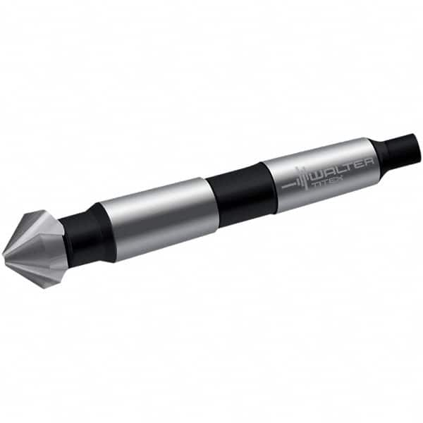 Walter-Titex - 26mm Head Diam, 3 Flute 90° High Speed Steel Countersink - Bright Finish, 106mm OAL, Single End, Morse Taper Shank, Right Hand Cut - A1 Tooling