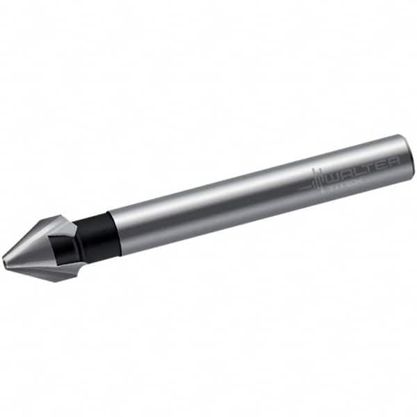 Walter-Titex - 6.3mm Head Diam, 5mm Shank Diam, 3 Flute 60° High Speed Steel Countersink - A1 Tooling