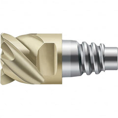 Walter-Prototyp - H4E Carbide End Milling Tip Insert - TiAlN/ZrN Finish, 4 Flutes, 20mm Cutting Diam, 9.85mm Depth of Cut, 21.3mm Extension, 0.0197" Cnr Rad - A1 Tooling