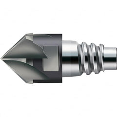 Walter-Prototyp - H3E Carbide Chamfer Milling Tip Insert - TiAlN Finish, 8 Flutes, 16mm Cutting Diam, 6.5mm Depth of Cut, 18.7mm Extension - A1 Tooling