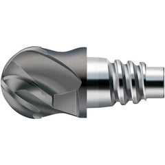 Walter-Prototyp - H8E Carbide Ball Nose Milling Tip Insert - TiAlN Finish, 4 Flutes, 20mm Cutting Diam, 11mm Depth of Cut, 21.3mm Extension, 0.3937" Cnr Rad - A1 Tooling