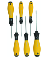 6 Piece - T6; T8; T9; T10; T15; T20 - Torx ESD Safe SoftFinish® Cushion Grip Screwdriver Set - A1 Tooling