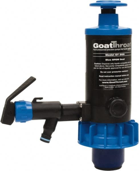 GoatThroat Pumps - 3/8" Outlet, 4 GPM, Polypropylene Hand Operated Transfer Pump - 56" OAL, For up to 55 Gal Drums, For Antifreeze & Other Lightweight Liquids - A1 Tooling