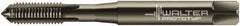 Walter-Prototyp - 1/4-28 UNC 2B 4 Flute Nitride/Oxide Finish Cobalt Straight Flute Machine Tap - Modified Bottoming, Right Hand Thread, 2-1/2" OAL, 16mm Thread Length, Oversize - Exact Industrial Supply