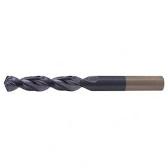 #10 RHS / RHC HSS-CO 8% (M42) 135 Degree Split Point Q-Cobalt Wide Land Parabolic Drill - TiAlN - A1 Tooling