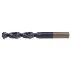 #10 RHS / RHC HSS-CO 8% (M42) 135 Degree Split Point Q-Cobalt Wide Land Parabolic Drill - TiAlN - A1 Tooling