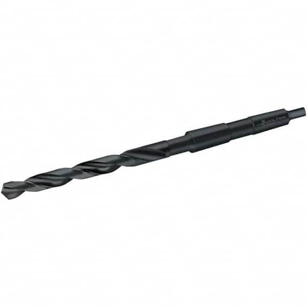 Walter-Titex - 29mm, 3MT 118° Point High Speed Steel Taper Shank Drill Bit - Oxide Finish, 230mm Flute Length, 351mm OAL, Spiral Flute, Series A4411 - A1 Tooling