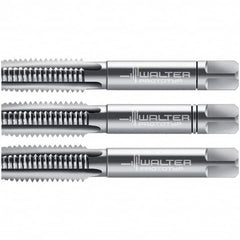 Walter-Prototyp - M12x1.75 Metric, 4 Flute, Modified Bottoming, Plug & Taper, Bright Finish, High Speed Steel Tap Set - Right Hand Cut, 75mm OAL, 63/64" Thread Length, 6H Class of Fit, Series 30060 - A1 Tooling