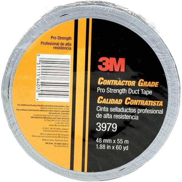 3M - 60 Yds Silver Duct Tape - 8 mil, Rubber Adhesive - A1 Tooling