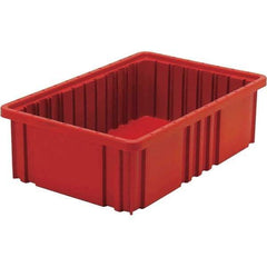 Quantum Storage - 40 Lb Load Capacity Red Polypropylene Dividable Container - Stacking, 5" Long x 10.9" Wide x 16-1/2" High - A1 Tooling