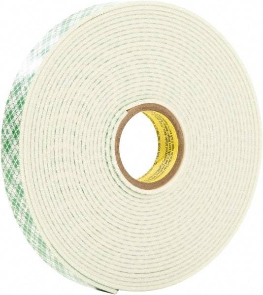 3M - 1/2" x 5 Yd Acrylic Adhesive Double Sided Tape - 0.04" Thick, Urethane Foam Liner, Series 4026W - A1 Tooling