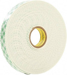 3M - 1/2" x 5 Yd Acrylic Adhesive Double Sided Tape - 0.04" Thick, Urethane Foam Liner, Series 4026W - A1 Tooling