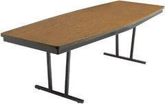 Barricks - 36" Long x 96" Wide x 30" High, Folding Table - Walnut & Black - A1 Tooling