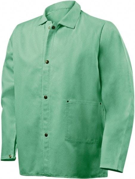 Steiner - Size XL Flame Resistant/Retardant Jacket - Green, Cotton & Nylon, Snaps Closure, 52 to 54" Chest - A1 Tooling