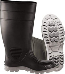 PRO-SAFE - Unisex Size 12 Medium Width Plain Work Boot - Black, PVC Blend Upper, 15" High, Non-Slip, Waterproof - A1 Tooling