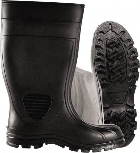 PRO-SAFE - Unisex Size 11 Medium Width Steel Work Boot - Black, PVC Upper, 15" High, Non-Slip, Waterproof - A1 Tooling