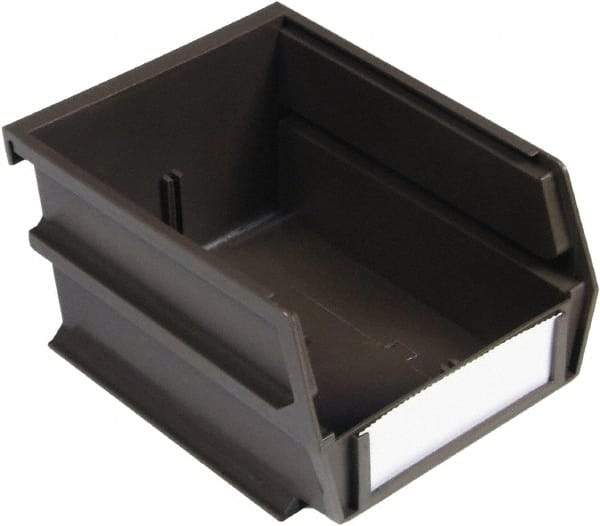 Triton - 12 Lb. Load Capacity, 7-3/8" Deep, Brown Polypropylene Hopper Stacking Bin - 3" High x 4-1/8" Wide x 7-3/8" Long - A1 Tooling