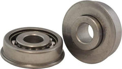 USDI - 1 Row, 2" OD, 3/4" Bore Diam, Round Open Conveyor Roller Bearing - 285 Lb Capacity, 550 Max RPM, with Flange, Steel with Steel Housing - A1 Tooling