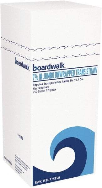 Boardwalk - Jumbo Straws, 7-3/4", Plastic, Translucent, Unwrapped, 250/Pack, 50 Pack/Carton - A1 Tooling