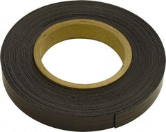 Mag-Mate - 300" Long x 1" Wide x 1/32" Thick Flexible Magnetic Strip - 8 Lb Max Pull Force, 4 Linear Ft/Lb Magnetic Pull Force, Plain Back, Dark Brown - A1 Tooling