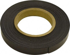 Mag-Mate - 300" Long x 1" Wide x 1/16" Thick Flexible Magnetic Strip - 12 Lb Max Pull Force, 6 Linear Ft/Lb Magnetic Pull Force, Plain Back, Dark Brown - A1 Tooling