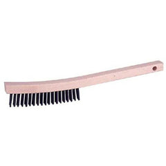 Vortec Pro Curved Handle Scratch Brush, Carbon Steel, 3 × 19 Rows - A1 Tooling