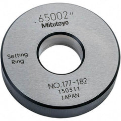 Mitutoyo - Setting Rings Inside Diameter (Decimal Inch): 0.6500 Outside Diameter (Decimal Inch): 1.7700 - A1 Tooling