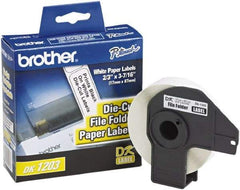 Brother - 0.66" Wide x 3.4" Long, White Paper File Folder Label - For PC Label Printers - A1 Tooling