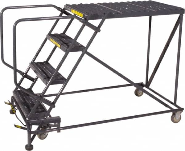 Ballymore - 30" 3 Step Single Entry Work Platform - Rolling Work Platform, 800 Lb Capacity, 30" Platform Height, 38" Base Width x 65" Base Depth, Grip Strut - A1 Tooling