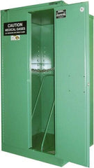 Securall Cabinets - 1 Door, Green Steel Standard Safety Cabinet for Flammable and Combustible Liquids - 46" High x 43" Wide x 18" Deep, Self Closing Door, 3 Point Key Lock, H Cylinder Capacity - A1 Tooling