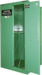 Securall Cabinets - 2 Door, Green Steel Standard Safety Cabinet for Flammable and Combustible Liquids - 46" High x 34" Wide x 34" Deep, Self Closing Door, 3 Point Key Lock, H Cylinder Capacity - A1 Tooling