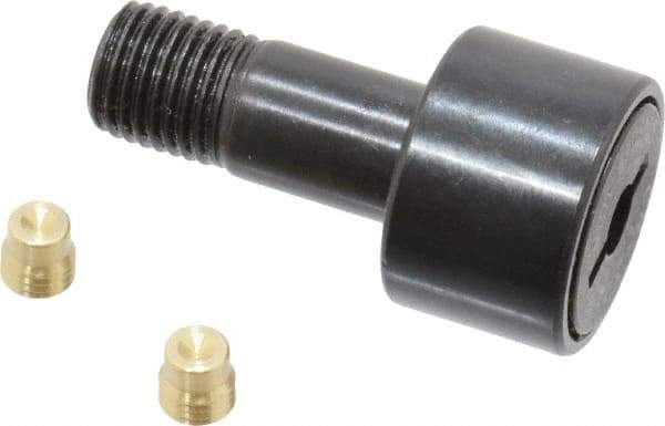 Accurate Bushing - 3/4" Roller Diam x 1/2" Width, 3/8" Stud Diam x 7/8" Length, Stud Cam Follower - Steel, 3/8" Thread Length, 3/8-24 Thread, 1-3/8" OAL, 2,140 Lb Dynamic Cap, 2,260 Lb Static Cap - A1 Tooling