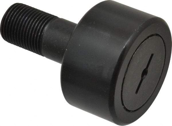 Accurate Bushing - 2-1/4" Roller Diam x 1-1/4" Width, 7/8" Stud Diam x 2" Length, Stud Cam Follower - Steel, 1" Thread Length, 7/8-14 Thread, 3-1/4" OAL, 10,370 Lb Dynamic Cap, 10,700 Lb Static Cap - A1 Tooling