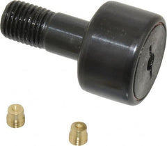 Accurate Bushing - 1" Roller Diam x 5/8" Width, 7/16" Stud Diam x 1" Length, Stud Cam Follower - Steel, 1/2" Thread Length, 7/16-20 Thread, 1-5/8" OAL, 3,030 Lb Dynamic Cap, 3,100 Lb Static Cap - A1 Tooling