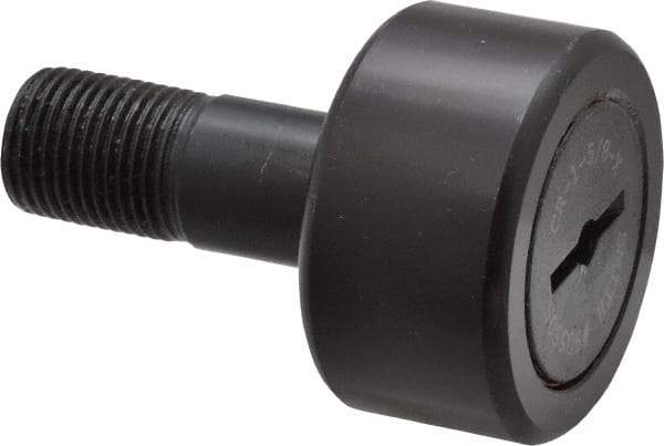 Accurate Bushing - 1-5/8" Roller Diam x 7/8" Width, 5/8" Stud Diam x 1-1/2" Length, Stud Cam Follower - Steel, 3/4" Thread Length, 5/8-18 Thread, 2-3/8" OAL, 5,560 Lb Dynamic Cap, 5,730 Lb Static Cap - A1 Tooling