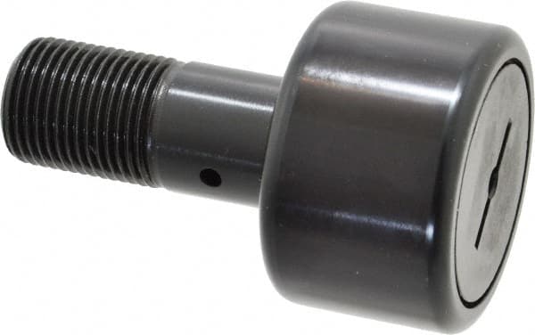 Accurate Bushing - 2" Roller Diam x 1-1/4" Width, 7/8" Stud Diam x 2" Length, Stud Cam Follower - Steel, 1" Thread Length, 7/8-14 Thread, 3-1/4" OAL, 10,370 Lb Dynamic Cap, 10,700 Lb Static Cap - A1 Tooling