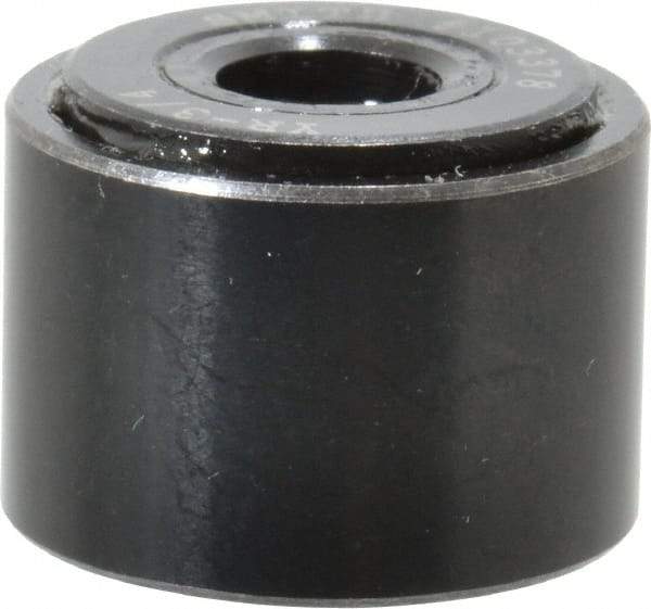 Accurate Bushing - 1/4" Bore, 3/4" Roller Diam x 1/2" Roller Width, Steel Yoke Cam Follower - 2,140 Lb Dynamic Load Capacity, 9/16" Overall Width - A1 Tooling