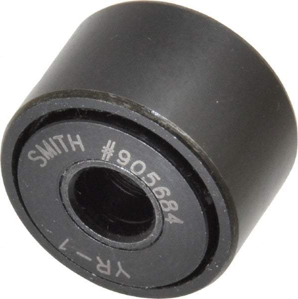 Accurate Bushing - 5/16" Bore, 1" Roller Diam x 5/8" Roller Width, Steel Yoke Cam Follower - 3,030 Lb Dynamic Load Capacity, 11/16" Overall Width - A1 Tooling