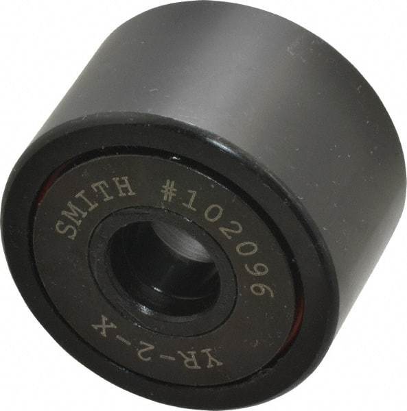 Accurate Bushing - 5/8" Bore, 2" Roller Diam x 1-1/4" Roller Width, Steel Yoke Cam Follower - 10,370 Lb Dynamic Load Capacity, 1-5/16" Overall Width - A1 Tooling