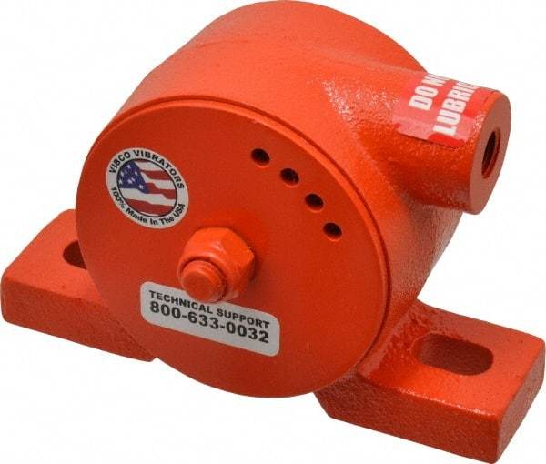 Vibco - ,500 Lb. Force, 10-1/2 Cubic Feet per Minute, 7,200 RPM, 70 Decibel, Pneumatic Vibrator - 5-3/8" Long x 1-1/2" Wide x 3-1/2" High, 1/4 Port Inlet - A1 Tooling