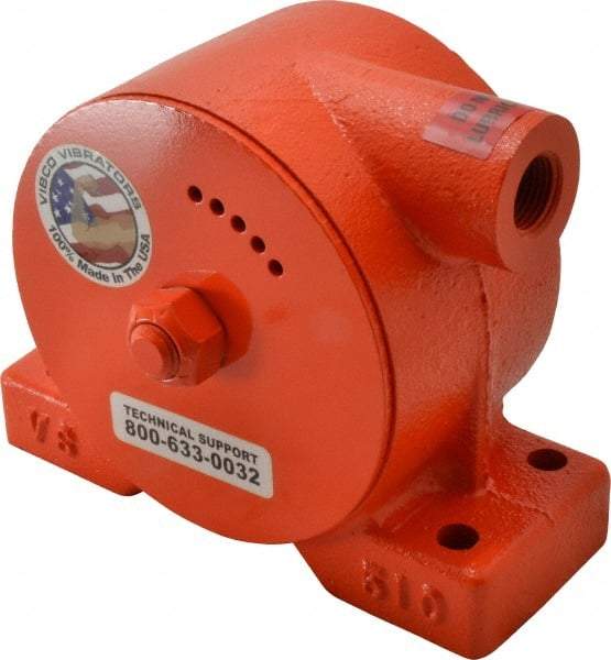 Vibco - 900 Lb. Force, 21 Cubic Feet per Minute, 4,500 RPM, 77 Decibel, Pneumatic Vibrator - 6-3/4" Long x 2-5/8" Wide x 5-3/8" High, 1/2 Port Inlet - A1 Tooling