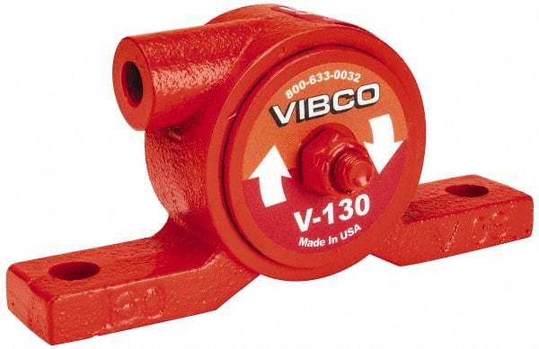 Vibco - 80 Lb. Force, 7-1/2 Cubic Feet per Minute, 19,000 RPM, 72 Decibel, Pneumatic Vibrator - 4-7/8" Long x 15/16" Wide x 2-5/16" High, 1/8 Port Inlet, 1/8 Port Outlet - A1 Tooling