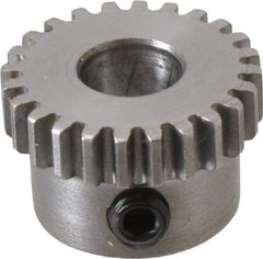 Boston Gear - 32 Pitch, 3/4" Pitch Diam, 24 Tooth Spur Gear - 0.188" Face Width, 5/16" Bore Diam, 0.64" Hub Diam, 14.5° Pressure Angle, Steel - A1 Tooling