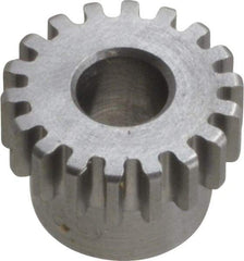 Boston Gear - 24 Pitch, 0.833" Pitch Diam, 18 Tooth Spur Gear - 1/4" Face Width, 5/16" Bore Diam, 0.7" Hub Diam, 14.5° Pressure Angle, Steel - A1 Tooling